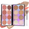 Jutqut 16 Colours Blush Contour Highlighter Makeup Palette with Brush,