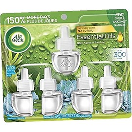 Air Wick Air Wick Plug in Scented Oil Refill, 5 ct, Blue Agave and Bamboo, Air Freshener, Essential Oils