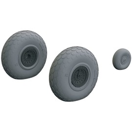 Eduard Brassin 1/48 Boeing B-17F/B-17G Flying Fortress Wheels Oval Tread # 648644