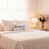 Throw Pillow Covers 12x20 Inch, Love You More XOXO, White