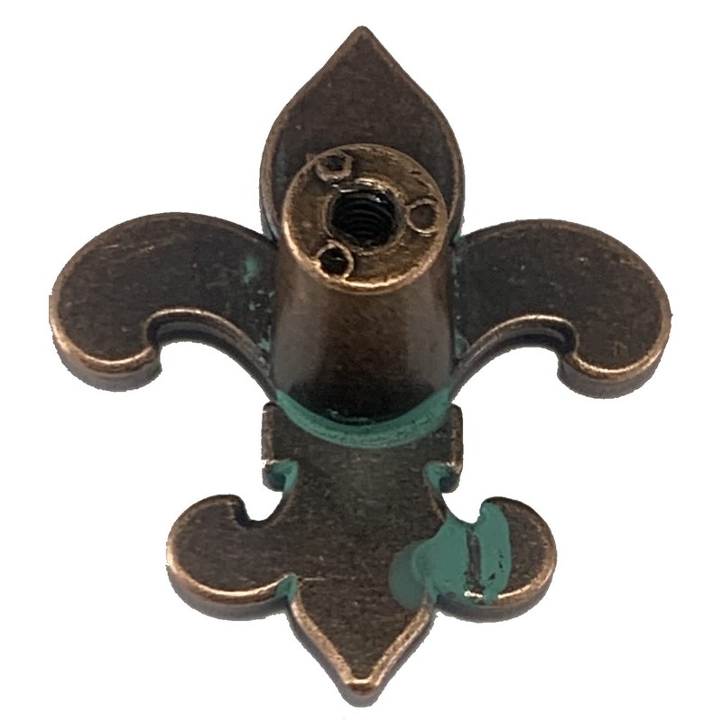 GENUINE TEXAS BRAND Fleur De Lis Drawer Cabinet Knob Antique