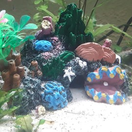 Aquarium Decoration Aquarium Ornament with Cave Colourful Resin Coral Reef Cave View Decor Hidden Caves Aquarium Decoration 13 x 8 x 9.5 cm