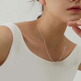 Gacimy 925 Sterling Silver Paperclip Necklace for Women, 1.8mm Thin Sterling Silver Necklace for Women Girls, 18 Inches Silver Chain Necklaces for Women, 18" Length with 2" Extension Chains, 18