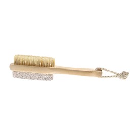 NOLITOY Pumice Brush Foot Stone Bristle Brush Scrubber for Dead Skin Removal Wooden Handle Exfoli