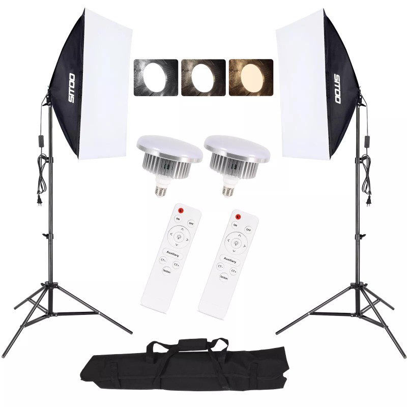 Universal 2pcs SITOO Softbox Lighting Kit LED Continuous Light Stand