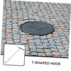 Hohopeti Stainless Steel Manhole Cover Hook T Shape Heavy Duty