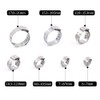 Glarks 120Pcs 7-21mm 304 Stainless Steel Single Ear Hose Clamps