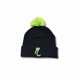 Neon Golf Winter Bobble Hat - Neon Green (UK, Alpha, One Size, Black/Neon Green)