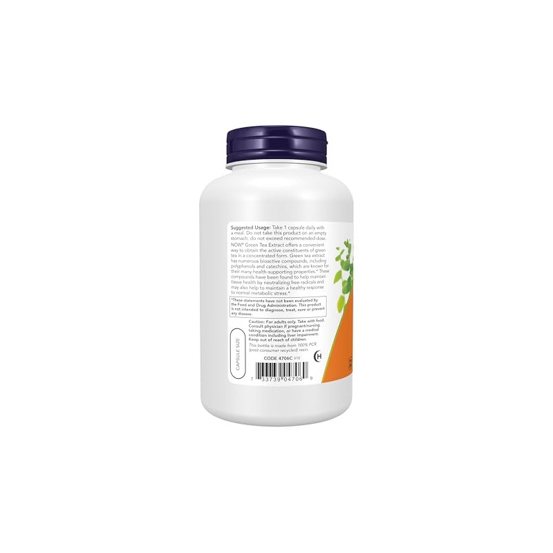 NOW Green Tea Extract 400 mg, 250 Count