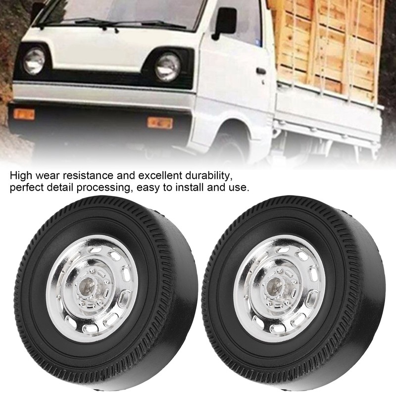 4Pcs Metal Drifting Rubber Wheel Tire Replacement Accessory for WPL