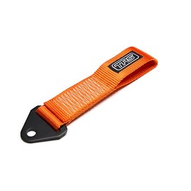 TRS Motorsport Fabric Tow Loop Strap Fixed Length for Front or Rear Bumper, High Strength (Upto 5000KG) - 10 Colour Options - Made in The UK (Orange)