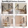 Dr.DJ Clothes Drying Rack with Rod, Wall-Mounted Retractable & Foldable