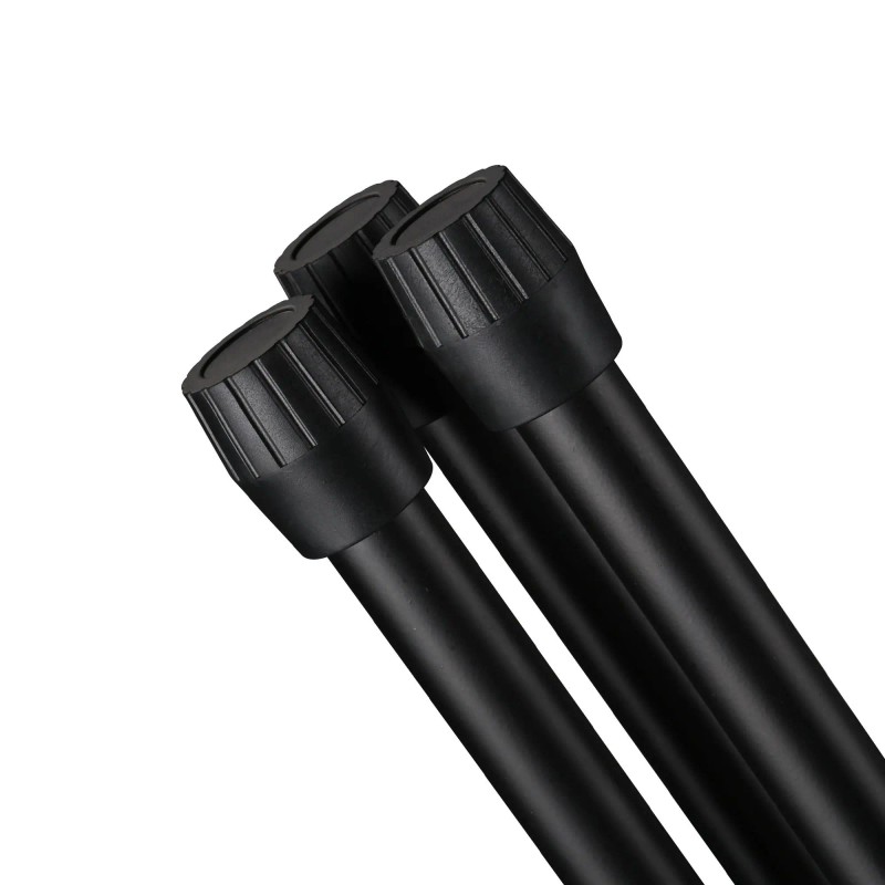 Black Mic Stand with Boom Arm Dual Microphone Holder Model