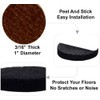 48 Pcs Self Adhesive 1" Round Felt Furniture Pads (Brown,