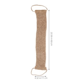 Ipetboom Scrub Loofah with Handle Loofah for Men Shower Back Brush Shower Loofah Back Scratcher for Men Back for Shower Dry Brushing Body Brush Shower Sponge Khaki Jute