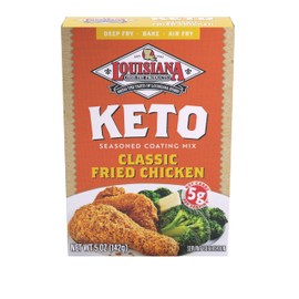 Louisiana Fish Fry Products Classic Fried Chicken Keto Seasoned Coating Mix – 5 oz, Pack of 6 – Bake, Deep Fry, & For Use in Air Fryer – Delicious & Crunchy Texture