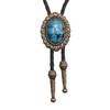 GelConnie Native American Bolo Tie Rodeo Cowboy Corbata de piel