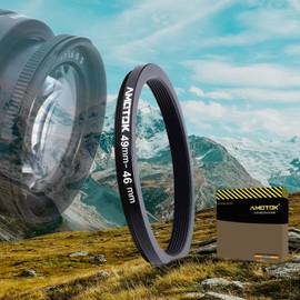 49mm Lens to 46mm Lens Adapter,49mm-46mm Filter Step-Down Ring,Compatible All 46mm Filter Accessory.Made from CNC Machined