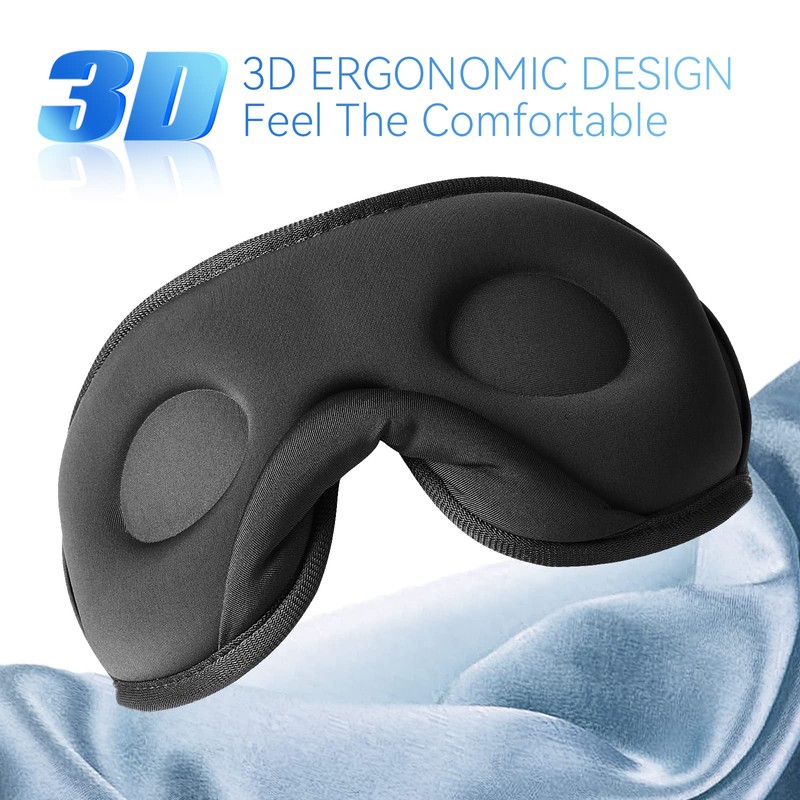 LIGHTIMETUNNEL Sleep Headphones, 3D Bluetooth Sleep Mask, Washable Sleeping Headphones