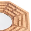 GLOGLOW Bagua Mirror, 4Inch Wooden Concave Mirror Traditional Chinese Feng