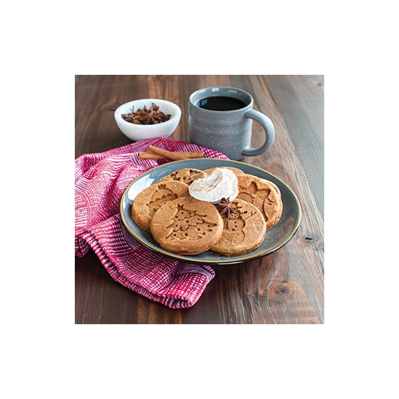 Nordic Ware Holiday Pancake Pan, Black 0.6 cup