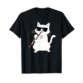 Cat Playing Clarinet T-Shirt