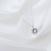 Richight Sterling Silver 925 Simple Sun Motif Charm Necklace, 16.9