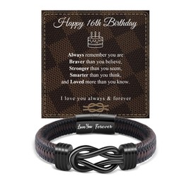 BOCHOI 16th Birthday Gifts for Him, 16 Year Old Birthday Bracelet Birth Gift Ideas for Him Son Grandson Nephew