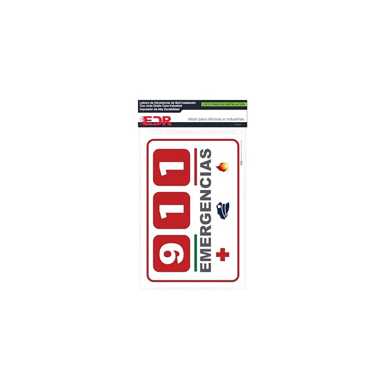 Letrero Señalamiento 911 emergencias