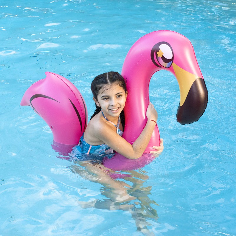 PoolCandy Inflatable Animal Swim Noodles (LED Flamingo)