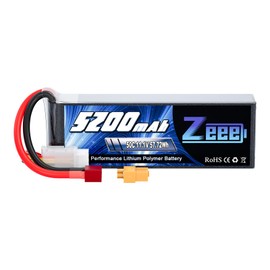 Zeee 3S Lipo Battery 5200mAh 11.1V 50C with T and XT60 Connector Soft Case Battery Compatible with RC Plane Quadcopter RC Airplane RC Helicopter RC Car Truck Boat