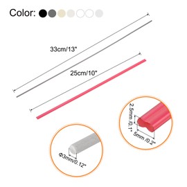 sourcing map 120pcs Plastic Welding Rods PU/PP/ABS/PE/TPO/PA/PC Welding Strips Welder Rods with Wire Net Sponge Tape for Plastic Welder,Car Bumper, Kayak Repair