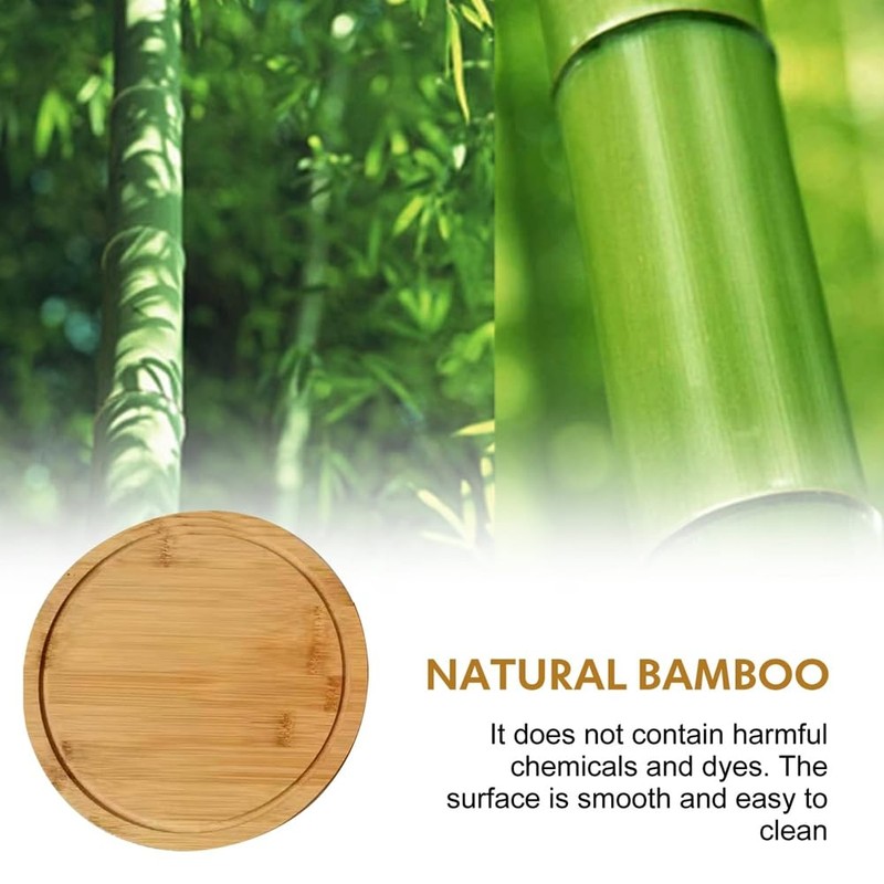 ZENWORYS Bamboo Cheese Board Set Equipped with Round Wooden Boards