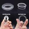 2Pcs Transparent 2 Inch Standard Size Silicone Umbrella Hole Ring