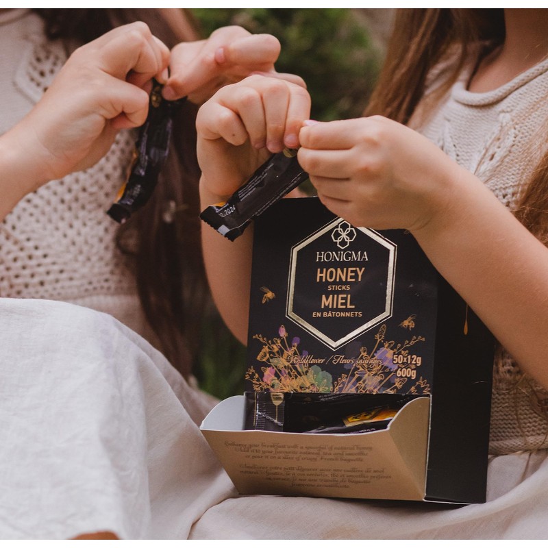 HONIGMA® Pure Ukrainian Acacia Honey Sticks – Deliciously Sweet –