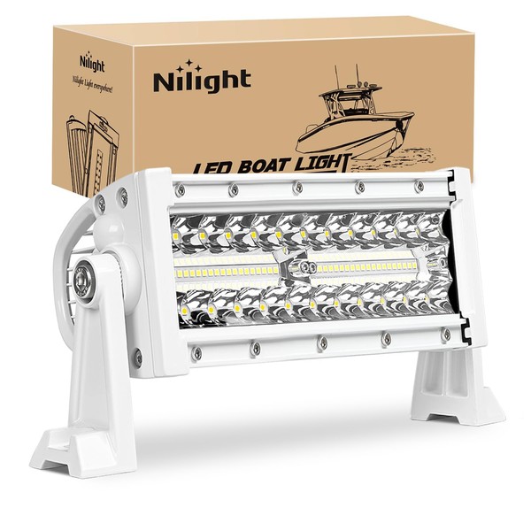 Nilight Marine LED Light Bar Navigation Lights 9.5 Inch White