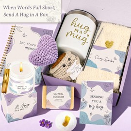 Giftota Sympathy Gifts Baskets for Women – Hug in a Box Care Package Sympathy Gifts for Loss of Loved One, Get Well Soon, Thinking of You Gift Memorial Condolences Grief Bereavement Present for Loss