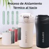 Vaso Térmico de Acero Inoxidable, Termo para Cafe de 400ml,