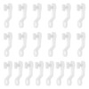 ECSiNG 100Pcs Curtain Track Glider Hooks Plastic Curtain Track Side