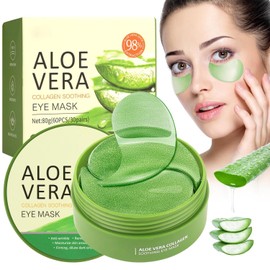 Under Eye Gel Patches, Eyes Collagen Masks with Aloe Vera Ingredients, Hydrating and Effective Anti-Wrinkle Patches for Dark Circles & Puffiness, 60 pcs