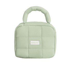 AIMALL Lightweight Quilted Cosmetic Bag Set, 7.6 x 2.9 x 6.4 Inch Portable Travel Toiletry Organiser, Water-Resistant Polyester with Soft Handle