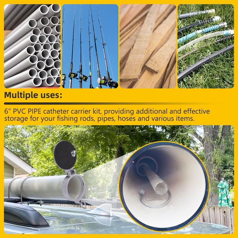 TENGBASE Conduit Carrier Kit for 6 Inch PVC Pipe, Universal