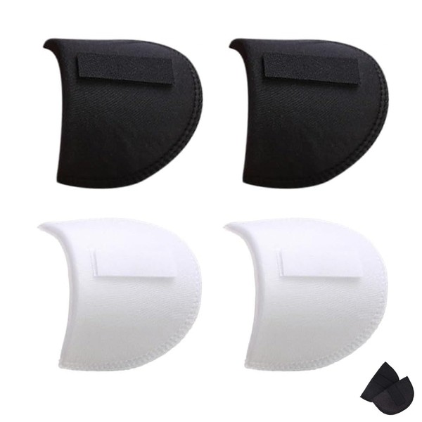 Shoulder Pads for Women Clothes Shoulder Pads 2 Pairs Black and White Sponge Shoulder Pads for Women Blazer Men Clothes Sewing Accessories Craft DIY