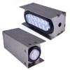 PIT66 2 Pcs Trailer Lights Steel Box with 6" Red