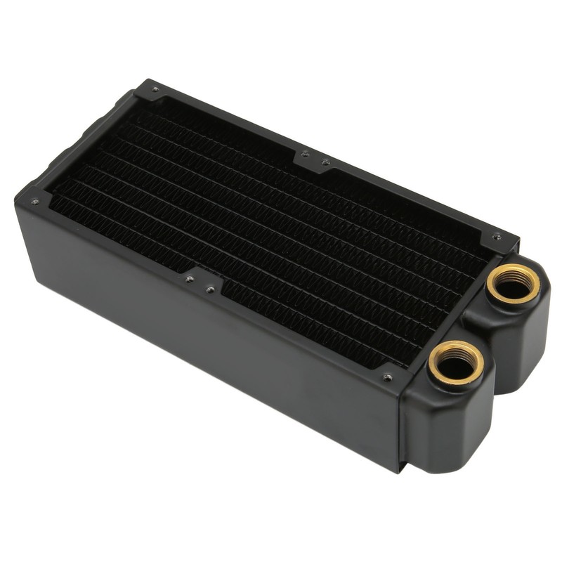 Cooling Radiator Double Layers 8 Pipes G1/4 Thread Double Fans