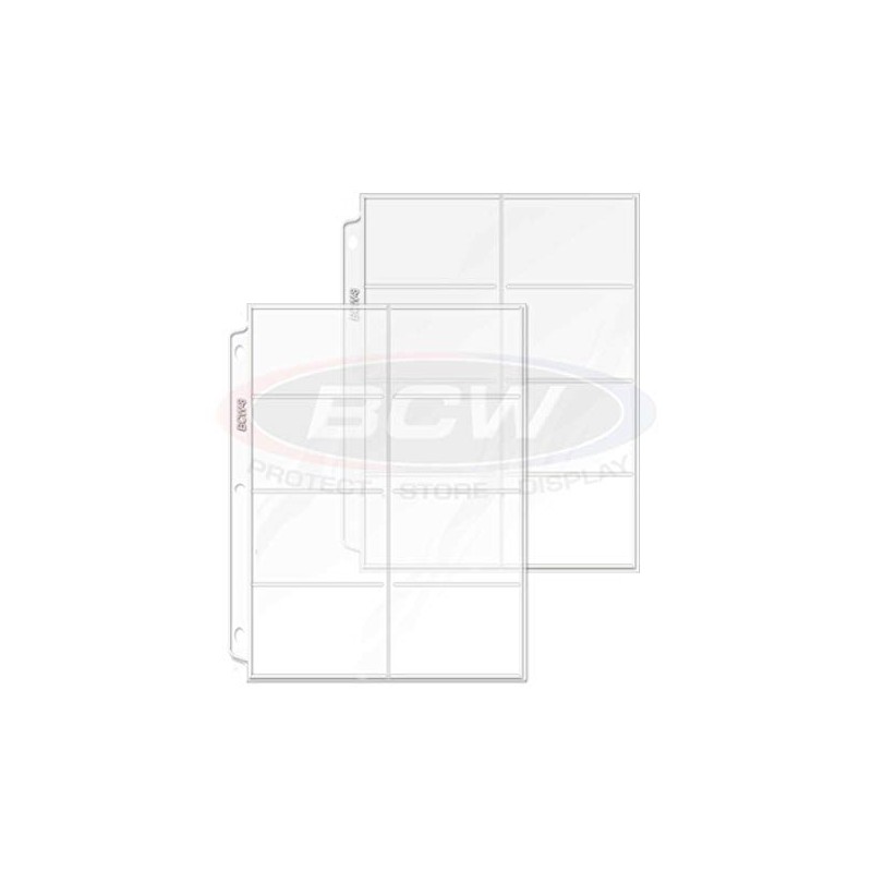 BCW Vinyl 8-Pocket Pages | Holds Eight 2 ⅝" x