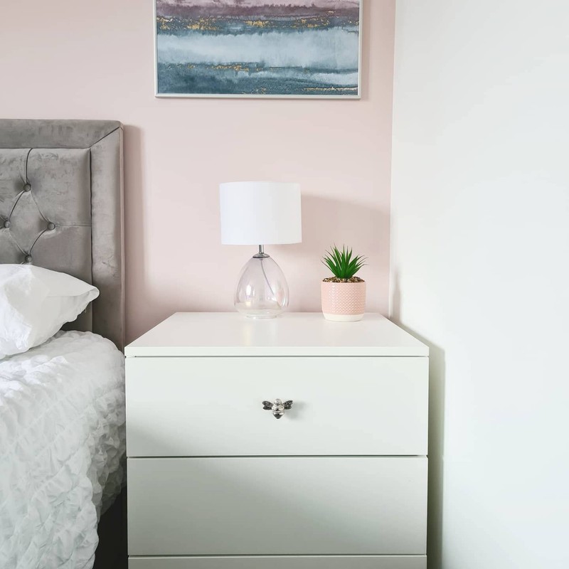 Brass bee 2 x Silver Solid Drawer Knob Handles |