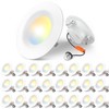 Amico 24 Pack 4 inch 5CCT LED Recessed Lighting, Dimmable,