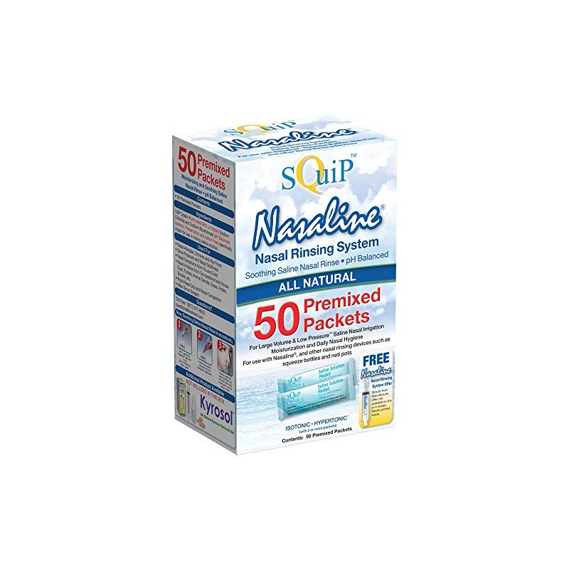 Squip Nasaline Salt 50 Pre-mixed saline packets