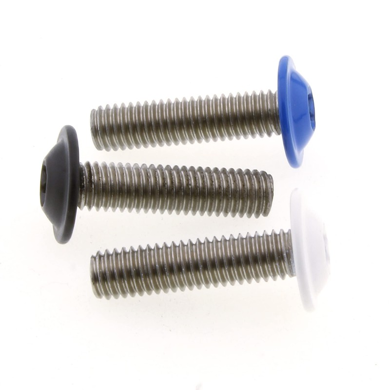 6x Stainless Steel Number Plate Screws Set M5x20 with Flange